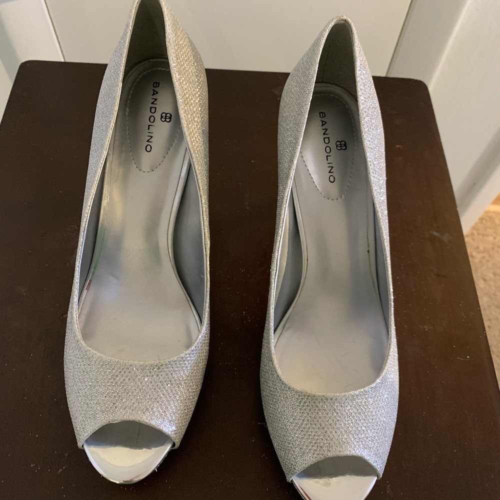 Bandolino Shimmering Silver Heels